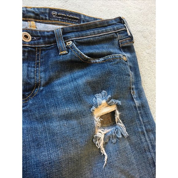 AG Adriano Goldschmied Slim Distressed Women's Jeans Light Wash 29x29 - Picture 5 of 12